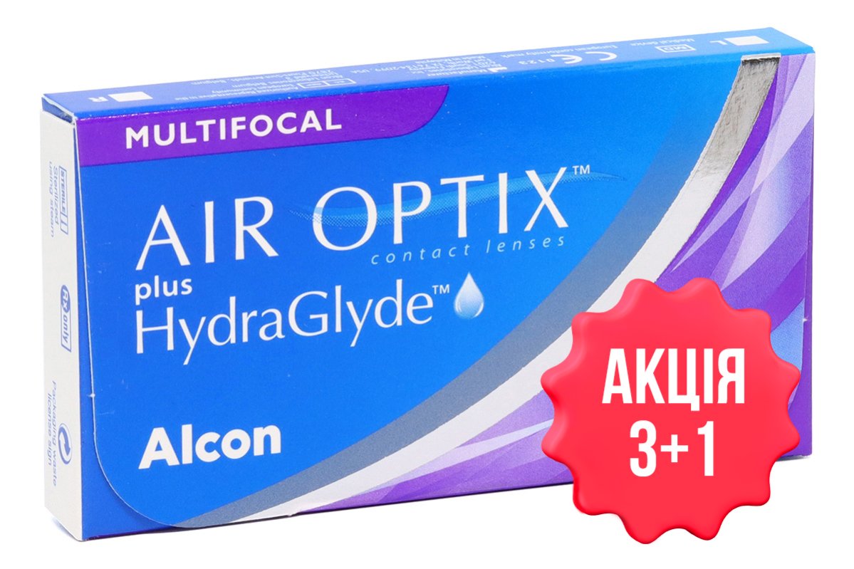 Мягкие контактные линзы Контактные линзы Air Optix plus HydraGlyde Multifocal Фото №1 - linza.ua